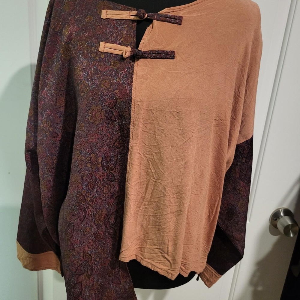 Elegant Women's Top with Toggle Accents